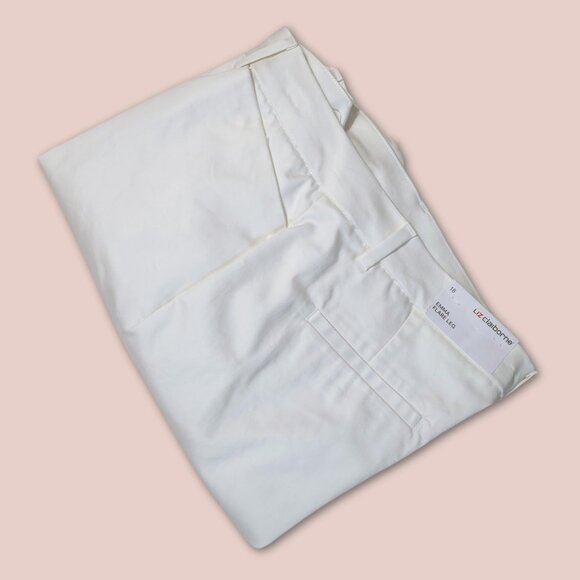 Liz Claiborne Emma Flare Leg Pants White Size 18 NWT - Picture 6 of 6